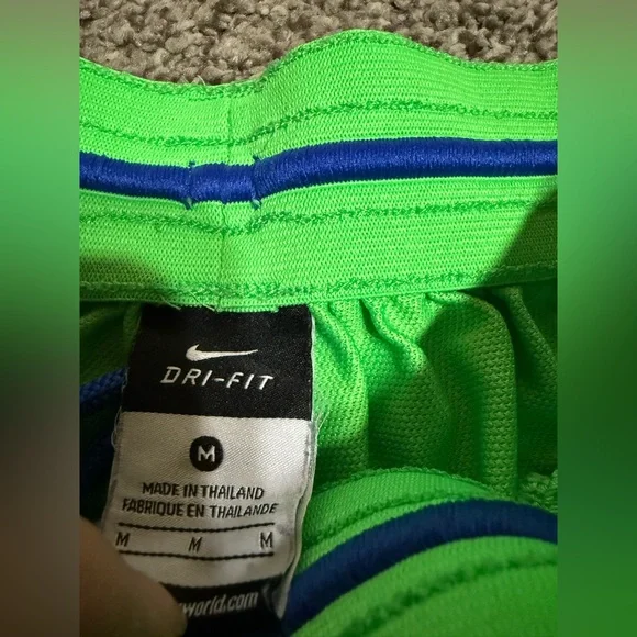 Mens Nike Dri-Fit Active Basketball Shorts Sweat Tracksuit Green Blue Size M - Picture 3 of 6